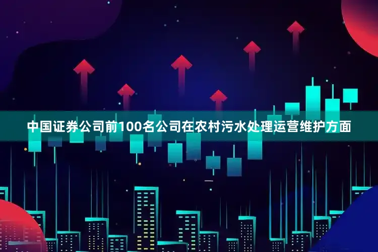 中国证券公司前100名公司在农村污水处理运营维护方面